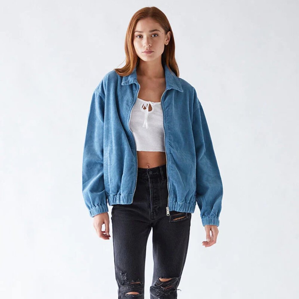 NWT Corduroy Zip Up Puffer Dad Jacket